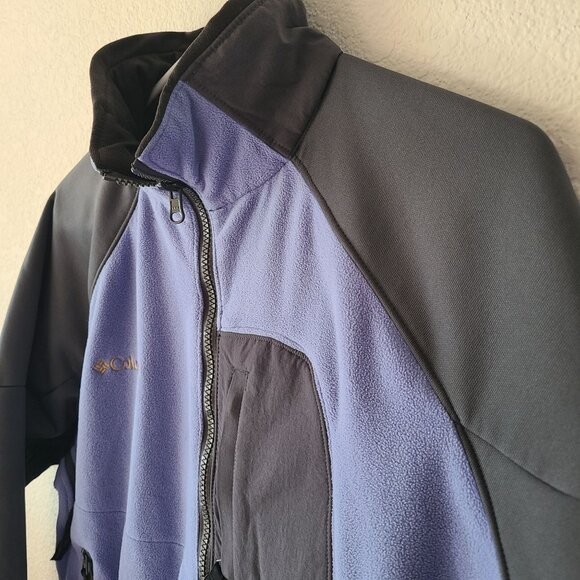 Columbia Womens Size L Titanium Tech Interchange Jacket Interior Black Blue - Picture 2 of 9